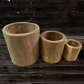 WoodTeak Teakový květináč 15 cm