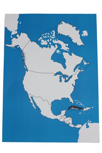 Kontrolní mapa - Severní Amerika Nová - bez popisků