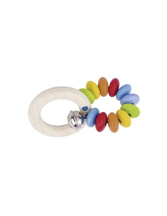 Hračka do ruky - dva kroužky s rolničkou