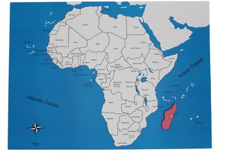 Kontrolní mapa - Afrika Nová - s popisky