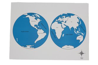 Kontrolní mapa - světa - s popisky