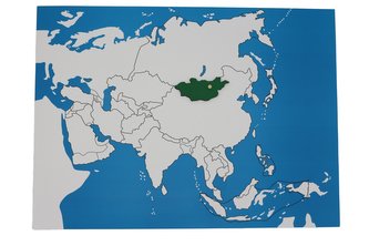 Kontrolní mapa - Asie Nová - bez popisků
