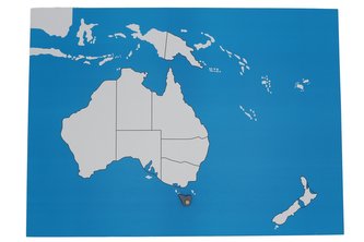 Kontrolní mapa - Australie Nová - bez popisků