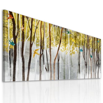 Obraz na plátně ORIGAMI BIRDS A 120x50 cm Ludesign