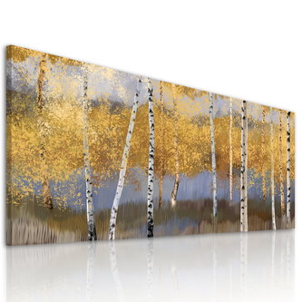 Obraz na plátně PODZIMNÍ BŘÍZY 120x50 cm Ludesign