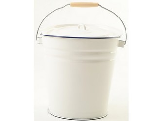 vědro 12l pr.28cm smalt s poklicí BÍ/MO lem