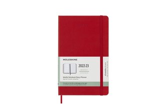 Moleskine Plánovací zápisník 2022-2023  tvrdý červený L