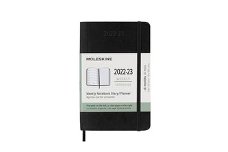 Moleskine Plánovací zápisník 2022-2023 měkký černý S