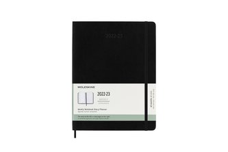 Moleskine Plánovací zápisník 2022-2023 měkký černý XL