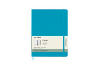 Moleskine Plánovací zápisník 2022-2023  tvrdý světle modrý XL