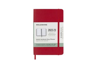 Moleskine Plánovací zápisník 2022-2023 měkký červený S
