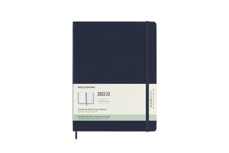 Moleskine Plánovací zápisník 2022-2023  tvrdý modrý XL