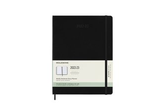 Moleskine Plánovací zápisník 2022-2023 tvrdý černý XL