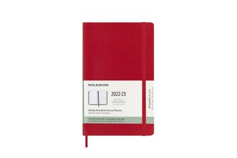 Moleskine Plánovací zápisník 2022-2023  měkký červený L
