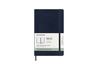 Moleskine Plánovací zápisník 2022-2023  měkký modrý L