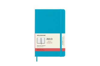 Moleskine Diář 2022-2023 denní tvrdý světle modrý L