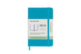 Moleskine Plánovací zápisník 2022-2023 tvrdý světle modrý S