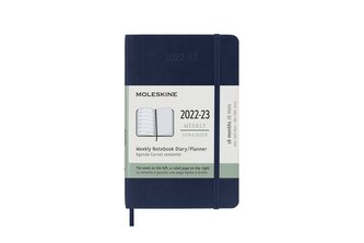 Moleskine Plánovací zápisník 2022-2023 měkký modrý S