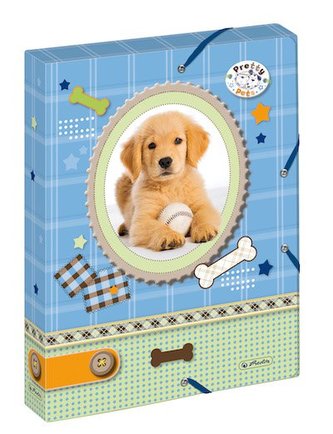 Herlitz - Box na sešity A4/4cm, modrý