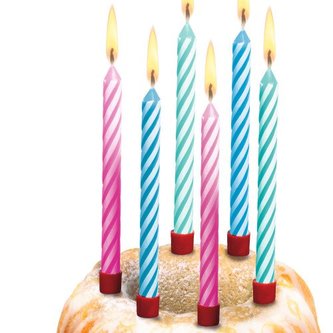 Dortové narozeninové svíčky