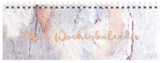 Tischquerkalender Marble 2023