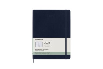 Moleskine Plánovací zápisník 2023 měkký modrý XL