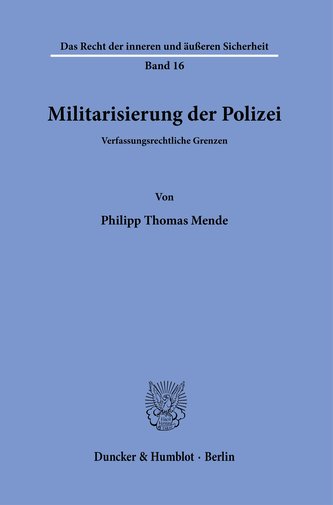 Militarisierung der Polizei.