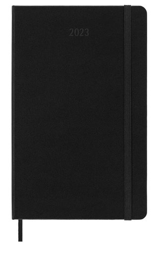 Moleskine Vertikální diář  PRO 2023 tvrdý černý L