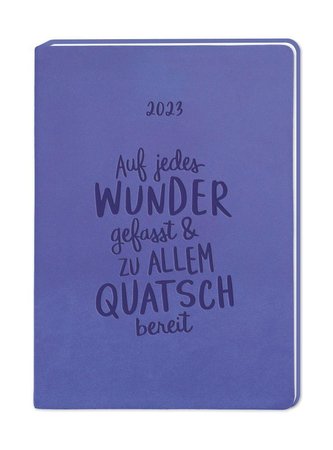 Terminplaner Lederlook A6 "Lila" 2023