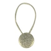 Dekorační ozdobná spona na závěsy s magnetem SANDER, bílá/zlatá, O 6 cm Mybesthome