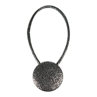 Dekorační ozdobná spona na závěsy s magnetem SANDER, černá/stříbrná, O 6 cm Mybesthome