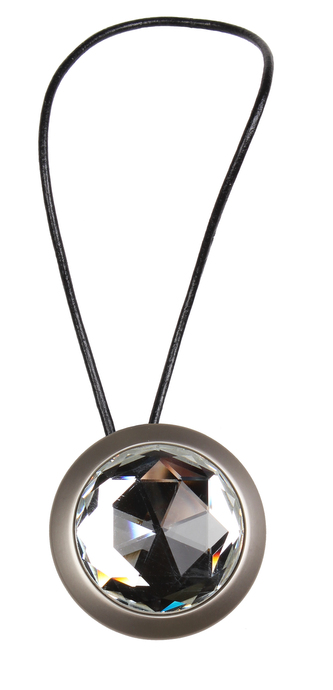 Dekorační ozdobná spona na závěsy s magnetem YURI stříbrná O 5 cm Mybesthome