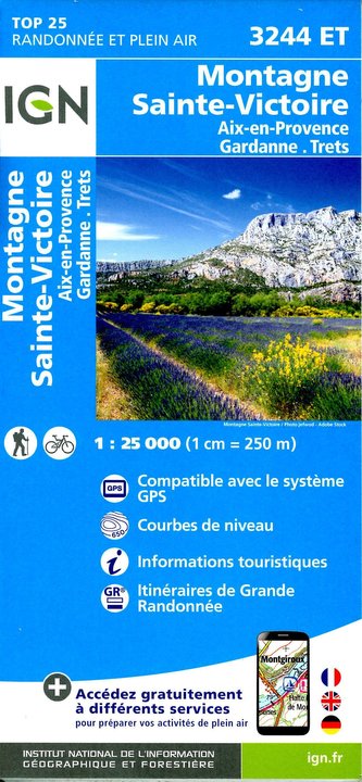 Montagne Ste.Victoire. Aix-en-Provence 1:25 000