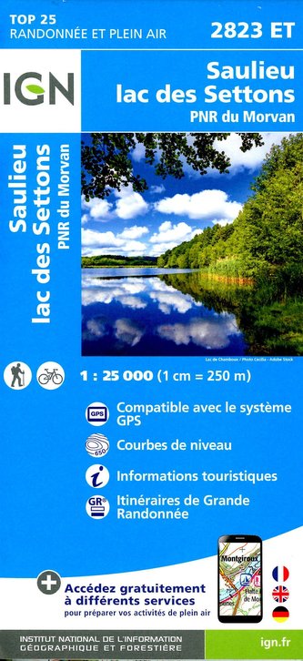 Saulieu / Lac des Settons 1:25 000