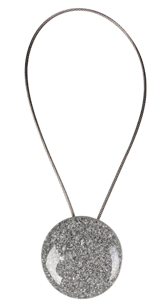 Dekorační ozdobná spona na závěsy s magnetem CIAO  stříbrná O 6 cm Mybesthome