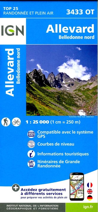 Allevard Belledon Nord 1:25 000