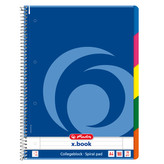 Herlitz - Spirálový blok A4/100 listů, linka s registrem