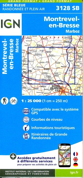 Montrevel-en-Bresse/ Marboz 1:25 000