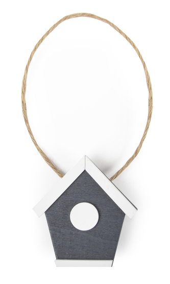 Dekorační ozdobná spona na závěsy do dětského pokoje DOMEČEK, bílá 7,5x7,5 cm Mybesthome