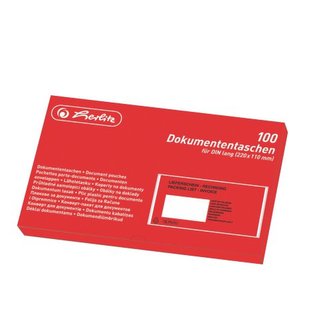 Herlitz - Průhledná samolepicí obálka DL/100ks