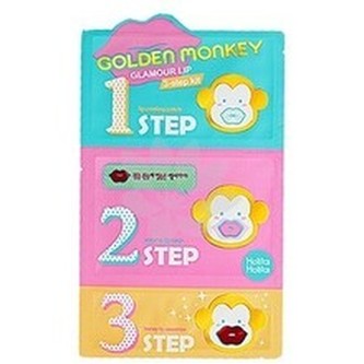 Holika Holika Třífázová maska na rty Golden Monkey (Glamour Lip 3-Step Kit) 30 g woman