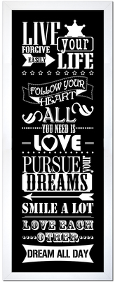 Obraz v rámu LIVE YOUR 24x68 cm Styler