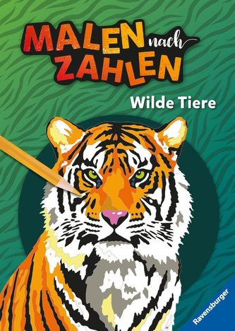 Ravensburger Malen nach Zahlen Wilde Tiere - 32 Motive - 24 Farben - Malbuch mit nummerierten Ausmalfeldern für fortgeschrittene