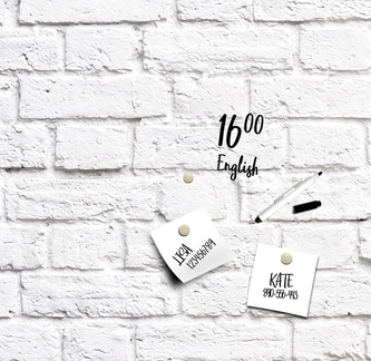 Magnetická tabule WHITE BRICKS 30x30 cm Styler