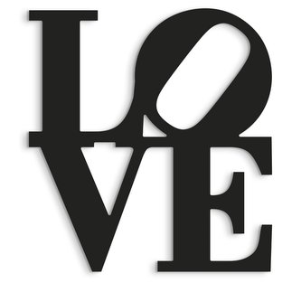 3D DECOR LOVE černá 40x40 cm Styler