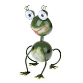 Zahradní kovová dekorace s LED na solár - žába, 0/12