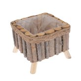 Dřevěný truhlík na nožičkách s PVC - čtverecový, 0/16