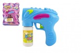 Bublifuk pistole s náplní plast 15cm na baterie 2 barvy na kartě