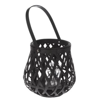 Bambusová lucerna se sklem - zelená, 0/6