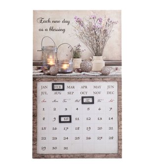 Nástěnný kalendář  s LED, 0/16